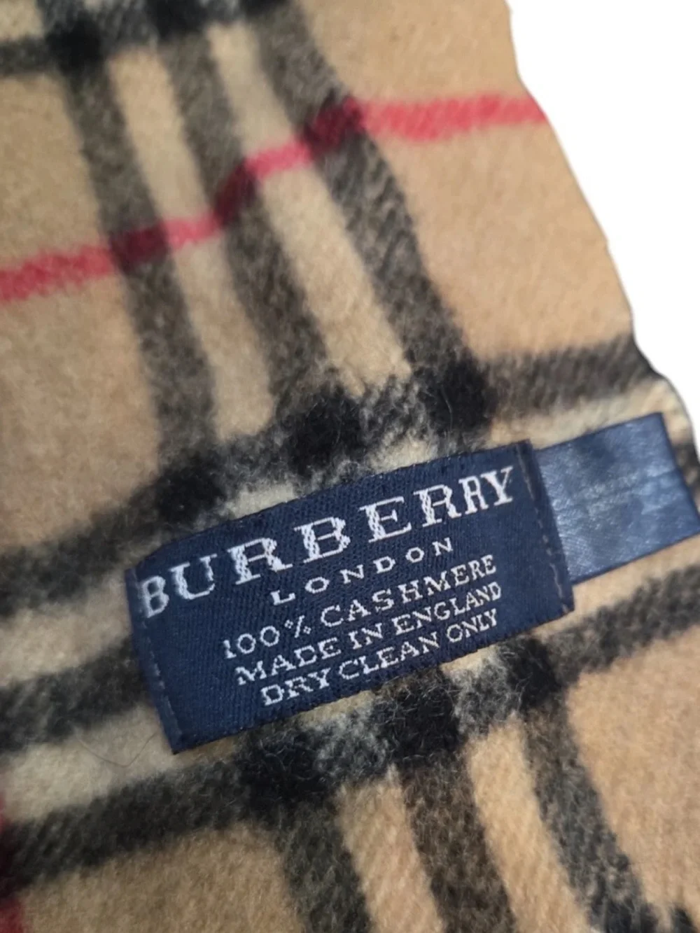 Auth Burberry London Classic Nova Check Scarf 100% Cashmere Made In England